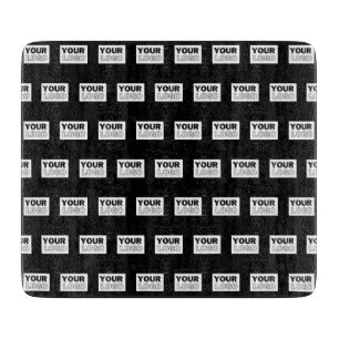 Ihr Logo oder Design   Bearbeitbarer Farbhintergru Schneidebrett