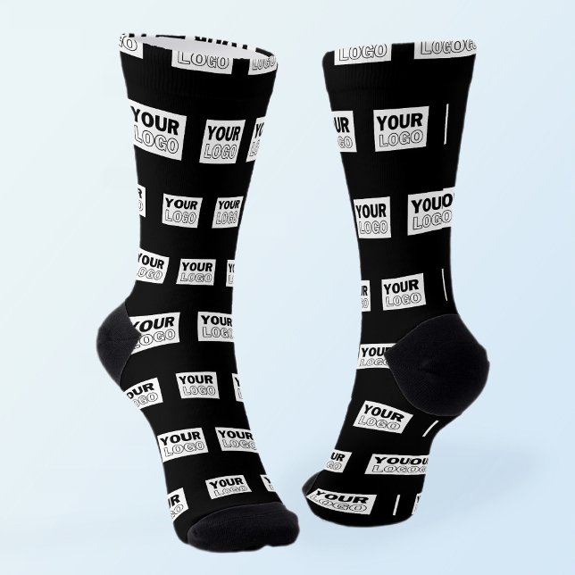 Ihr Logo oder Design | Bearbeitbarer Farbhintergru Socken (Von Creator hochgeladen)