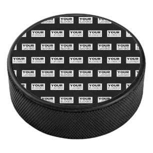 Ihr Logo oder Design Hintergrund mit editierbare Eishockey Puck