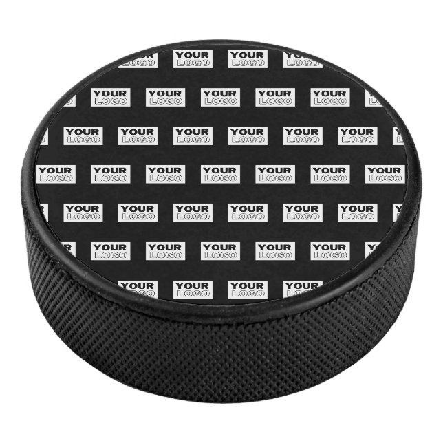 Ihr Logo oder Design | Hintergrund mit editierbare Eishockey Puck (3/4)