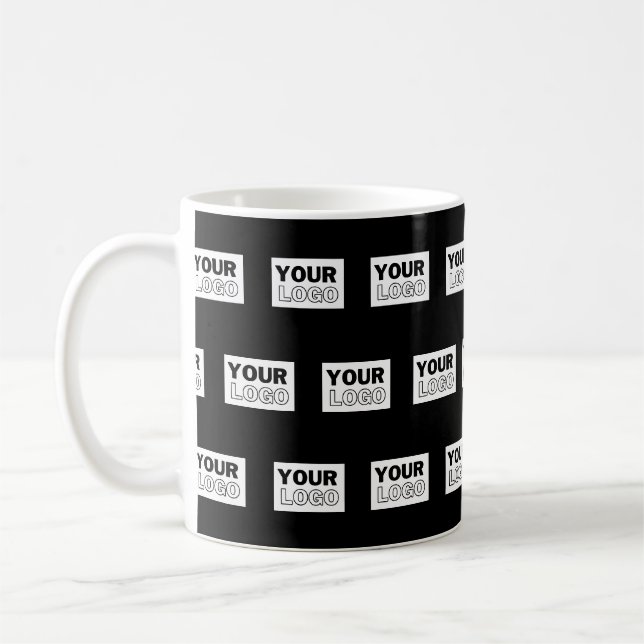 Ihr Logo oder Design | Hintergrund mit editierbare Kaffeetasse (Links)