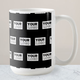 Ihr Logo oder Design Hintergrund mit editierbare Kaffeetasse