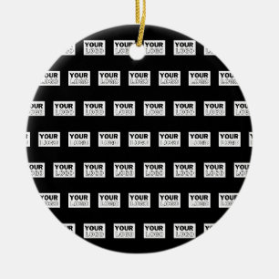 Ihr Logo oder Design   Hintergrund mit editierbare Keramik Ornament