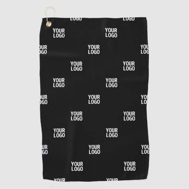 Ihr Logo oder ein Bild | Diagonale Streifen Golfhandtuch (Vorderseite)