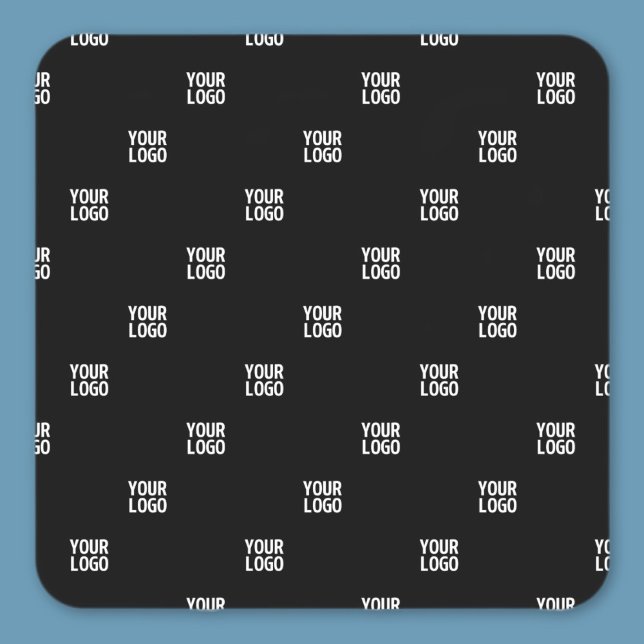 Ihr Logo oder ein Bild | Diagonale Streifen Quadratischer Aufkleber (Von Creator hochgeladen)