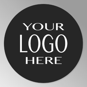 Ihr Logo oder Foto Einfacher Bildersatz Runder Aufkleber