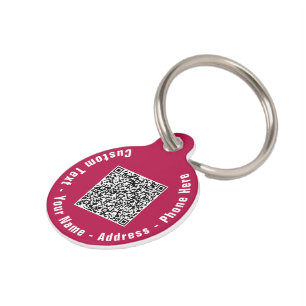 Ihr Logo oder Foto Text QR-Code Pet-ID-Anhänger Be Haustiermarke