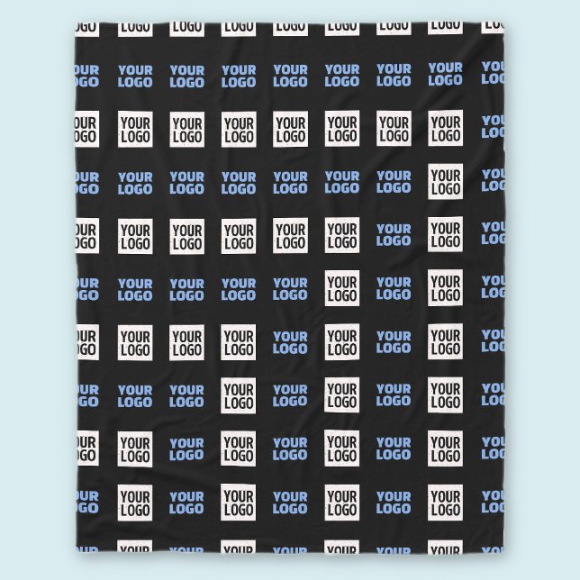 Ihr Logo oder hochgeladenes Bild | Geometrisches M Fleecedecke (Von Creator hochgeladen)