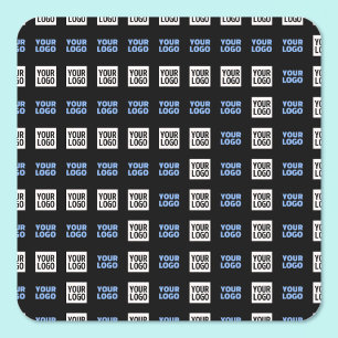 Ihr Logo oder hochgeladenes Bild   Geometrisches M Quadratischer Aufkleber