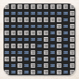 Ihr Logo oder hochgeladenes Bild | Geometrisches M Rechteckiger Pappuntersetzer