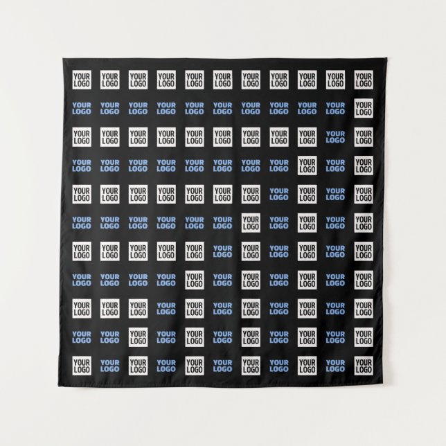 Ihr Logo oder hochgeladenes Bild | Geometrisches M Wandteppich (Vorderseite)