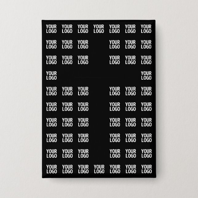 Ihr Logo oder hochgeladenes Bild | Kreuzmuster Button (Vorderseite)