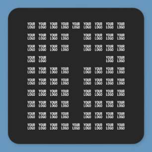 Ihr Logo oder hochgeladenes Bild   Kreuzmuster Quadratischer Aufkleber