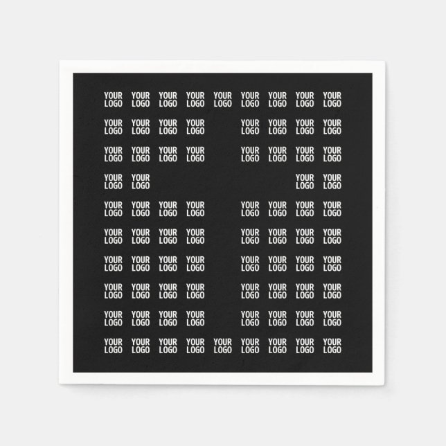 Ihr Logo oder hochgeladenes Bild | Kreuzmuster Serviette (Vorderseite)