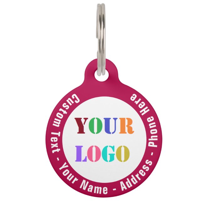 Ihr Logo oder Ihr Foto und Ihre ID für den benutze Haustiermarke (Rückseite)