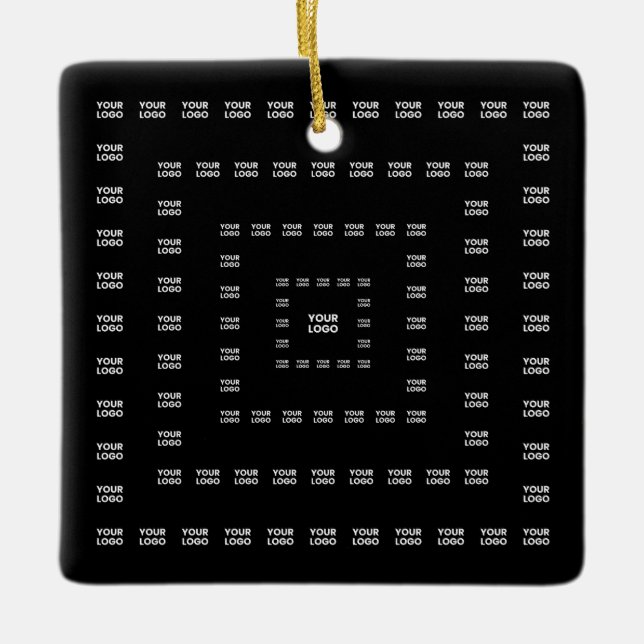 Ihr Logo oder irgendein Design/Bild | Quadratmuste Keramikornament (Vorderseite)