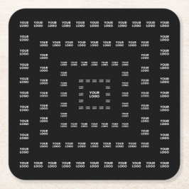 Ihr Logo oder irgendein Design/Bild | Quadratmuste Rechteckiger Pappuntersetzer