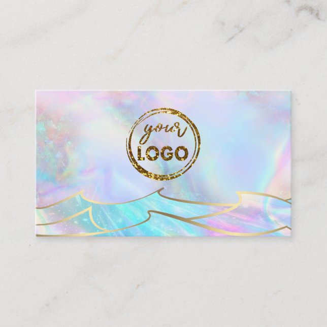 Ihr Logo Ozeanwellen Design Visitenkarte (Vorderseite)