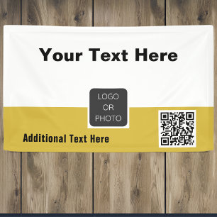 Ihr Logo QR Code Einfach Minimal Business Banner