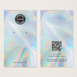 Ihr Logo QR Code Holografisches Ohrring-Anzeige-Ka