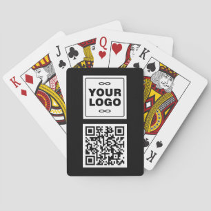 Ihr Logo - Quadratisch - Hintergrund WEISS + QR-Co Spielkarten