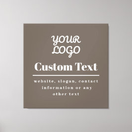 Ihr Logo Retro-Modern Modern Beige & Hellgrau Leinwanddruck