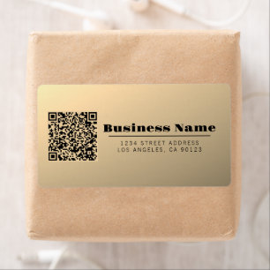 Ihr Logo Retro-Moderne Schwarze Rücksendeadresse