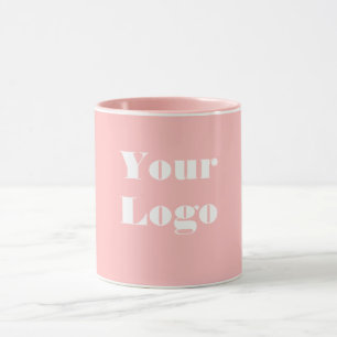 Ihr Logo rosa weiß Tasse