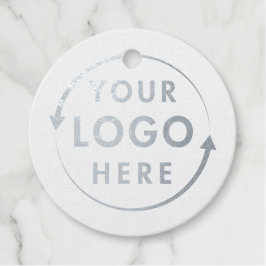 Ihr Logo-Silberstreifen-Geschenk-Tag Geschenkanhänger