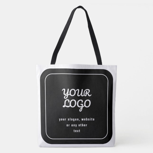 Ihr Logo & Slogan oder anderer Text | Schwarz & We (Vorderseite)