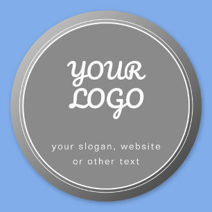 Ihr Logo Slogan Website & Eindeutiger Grauer Gradi Runder Aufkleber