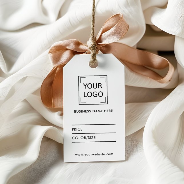 Ihr Logo Social Media Minimal Preis-Label DIY Visitenkarte (simple add your logo price tag for clothing or handmade item)