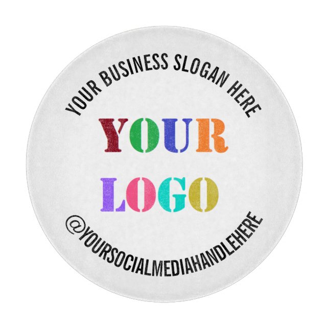 Ihr Logo - Social Media Name Cutting Board Schneidebrett (Vorderseite)