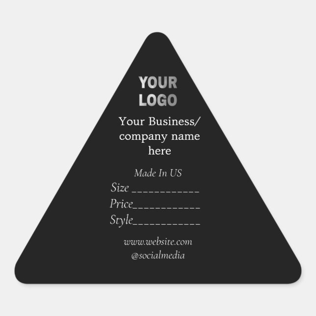 Ihr Logo Social Media QR-Code Dreieckiger Aufkleber (Vorderseite)