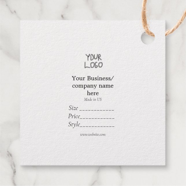 Ihr Logo Social Media QR-Code Geschenkanhänger (Rückseite)