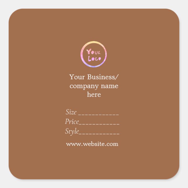 Ihr Logo Social Media QR-Code Quadratischer Aufkleber (Vorderseite)