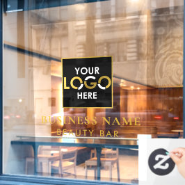 Ihr Logo-Store für Firmennamen Schwarz & Gold Fensteraufkleber