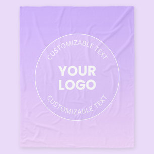 Ihr Logo   Subtile Lavender Ombre Gradient Fleecedecke