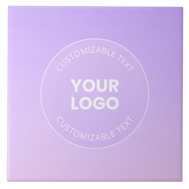 Ihr Logo | Subtile Lavender Ombre Gradient Fliese (Vorderseite)