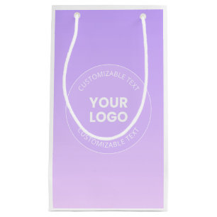 Ihr Logo Subtile Lavender Ombre Gradient Kleine Geschenktüte
