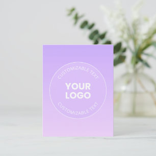 Ihr Logo Subtile Lavender Ombre Gradient Mitteilungskarte