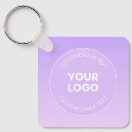 Ihr Logo | Subtile Lavender Ombre Gradient Schlüsselanhänger