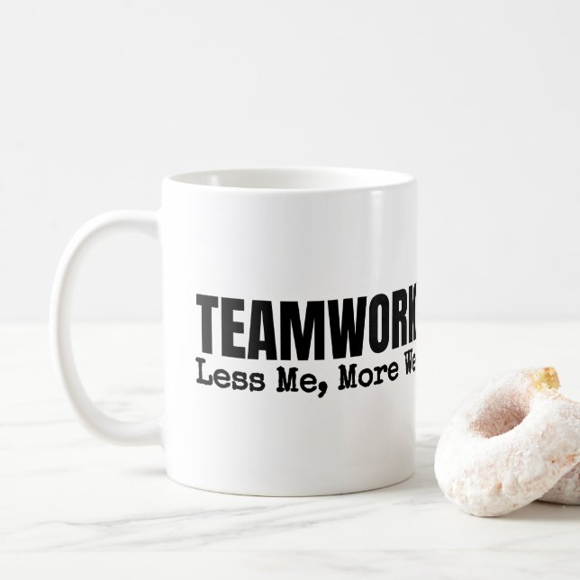 Ihr Logo Teamwork Motivierend Mitarbeiterbüro Gesc Kaffeetasse (Mit Donut)