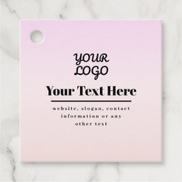 Ihr Logo & Text | Pink & Peach Ombre Geschenkanhänger