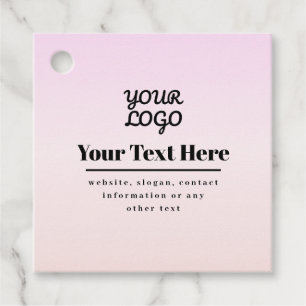 Ihr Logo & Text   Pink & Peach Ombre Geschenkanhänger