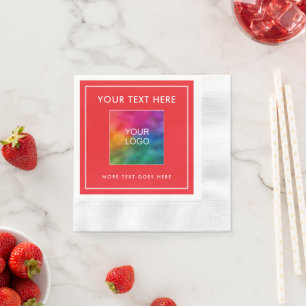 Ihr Logo Text Weihnachten Rot Cocktail Cocktail Serviette