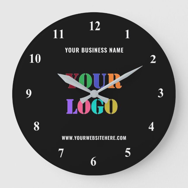 Ihr Logo-Text Werbeaktion für Unternehmen Uhr (Vorderseite)