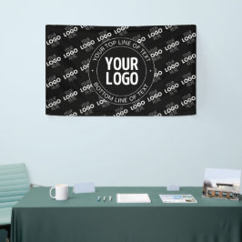 Ihr Logo und anpassbarer Text mit Logomuster Banner