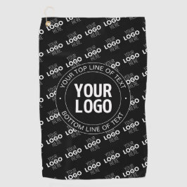 Ihr Logo und anpassbarer Text mit Logomuster Golfhandtuch