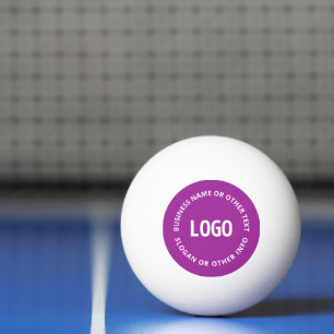 Ihr Logo und anpassbarer Text Purpur Violett Tischtennisball